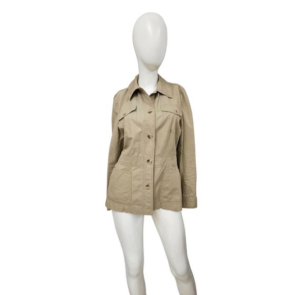 Isaac Mizrahi Tan Jacket Size Medium - Picture 1 of 8